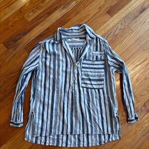 Free People Half Button Down - Size Small